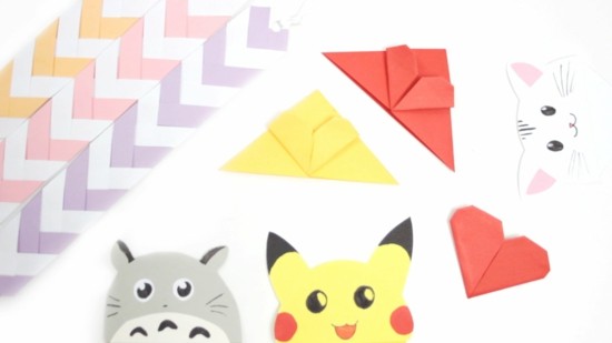 lesezeichen basteln kättchen origami