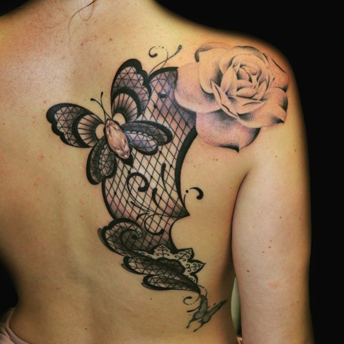 rücken tattoo tattoo ideen schmetterling tattoo
