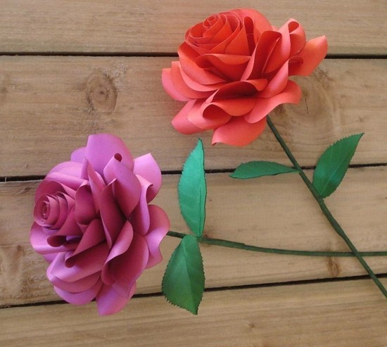 DIY ideen selber basteln rosen papier rosen papier