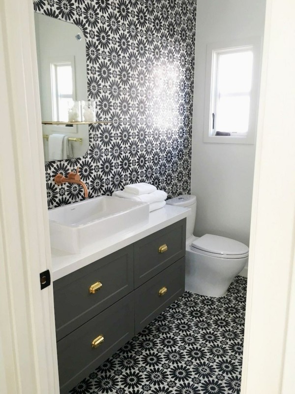 white cement for bathroom tiles Luxury Black and White Cement Tile Bathroom