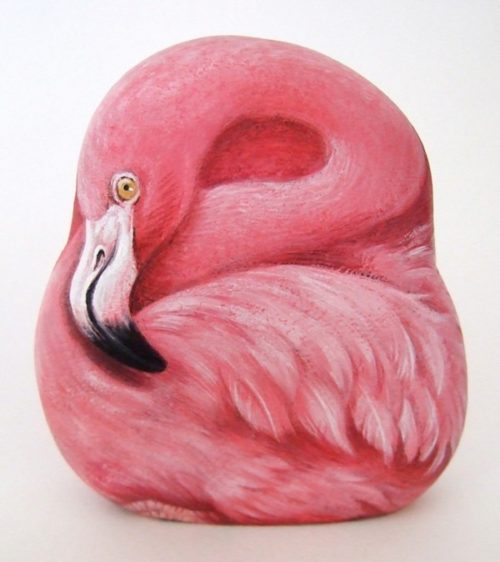 Steine bemalen gesichter flamingo