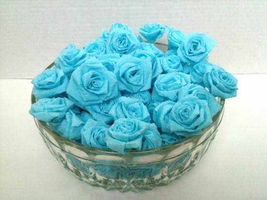 blau Erscheinungsbild rosen papier DIY