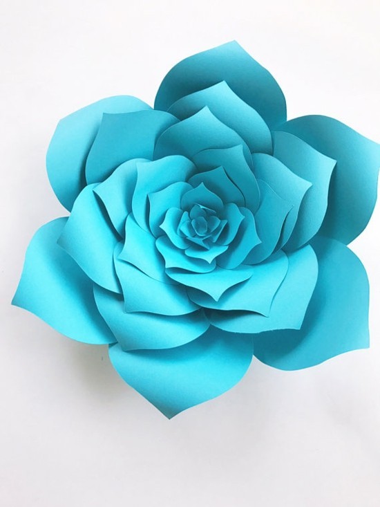 blau kreative Form erstellen rosen papier DIY