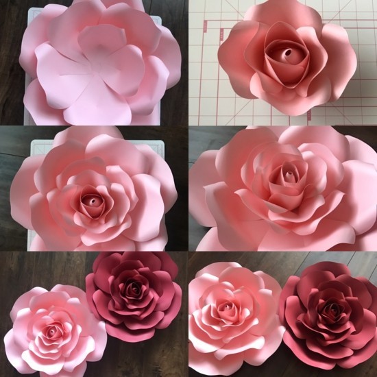 rote rosen kreative Form erstellen rosen papier DIY