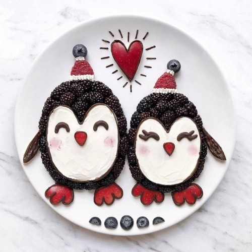 zwei schöne pinguine bastelideen