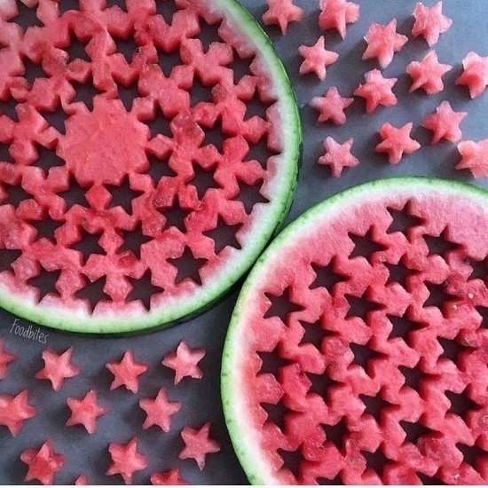 Kreative Wassermelone Essen figuren