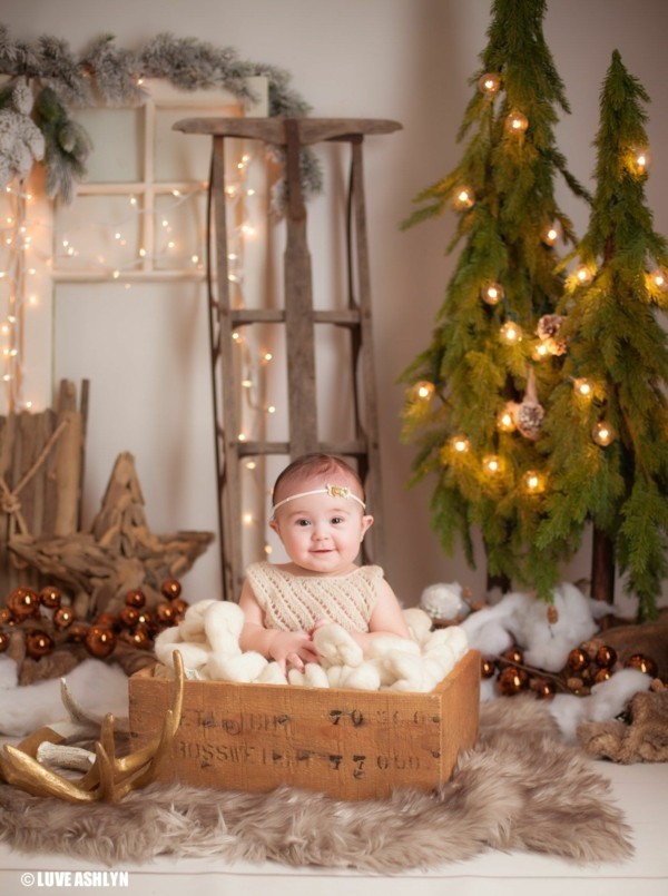 baby fotoshooting weihnachten babybilder ideen