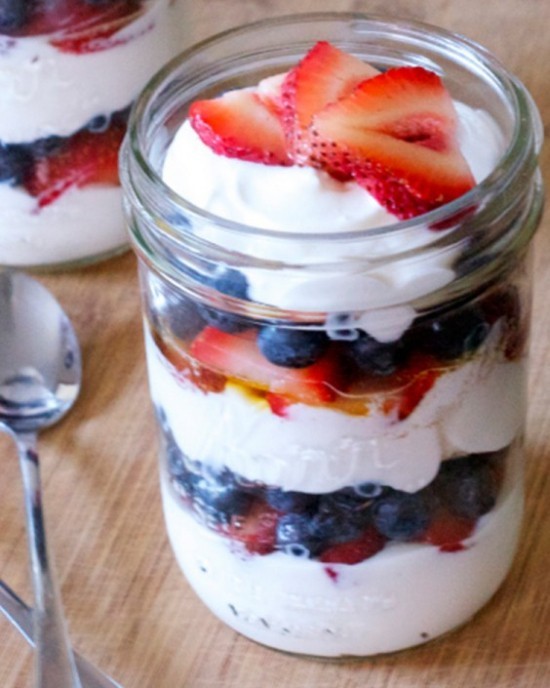frühstücksideen yogurt und früchte