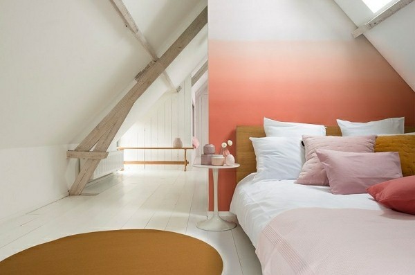 schlafzimmer einrichten rosa und orange