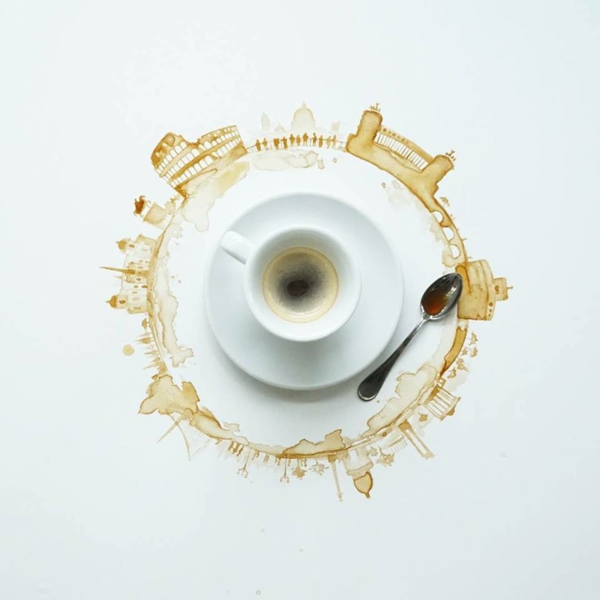 bilder kaffeekunst malen mit kaffee