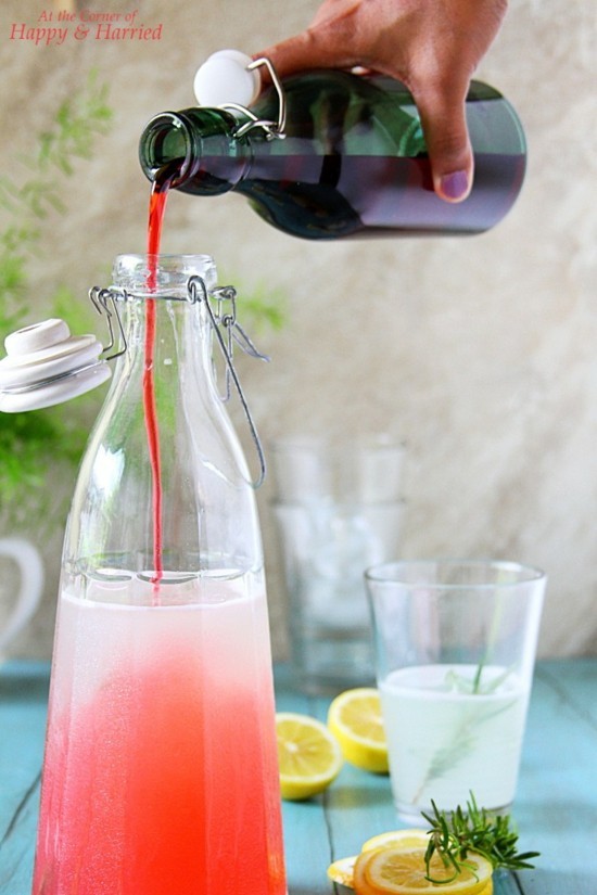limonade selber machen mit selbstgemachtem rosensirup 