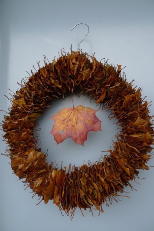 Herbstkranz Laub ring