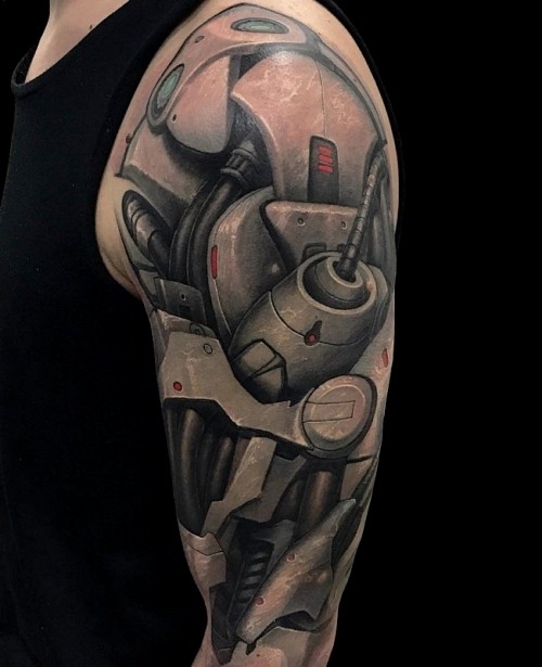 Biomechanik Tattoo cyborg