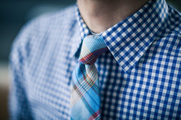 Krawatte binden blau