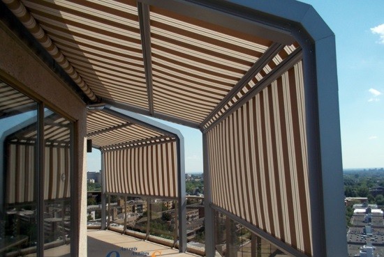 markise Terrassenwindschutz balkongestaltung