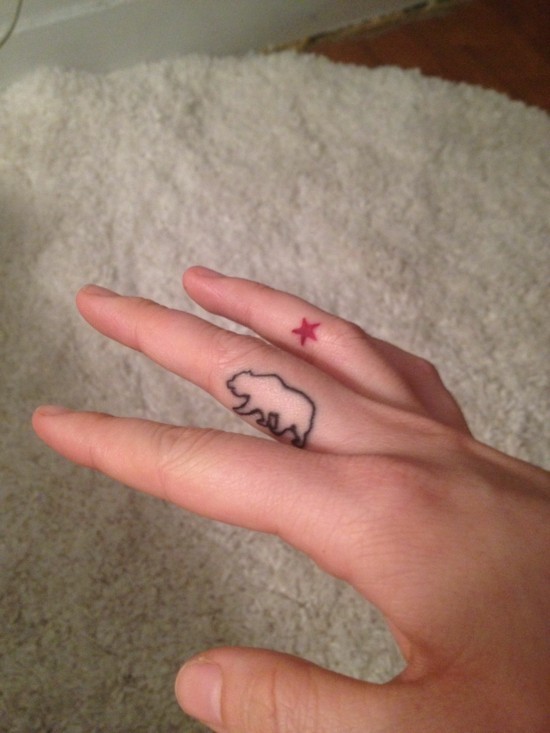tattoo am finger innenseite