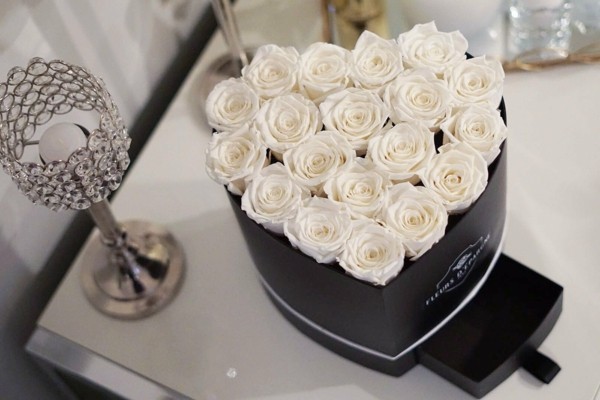 weiße rosen rosen konservieren geschenkideen