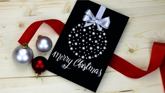 weihnachtskarten selber basteln weihnachtlich dekorieren