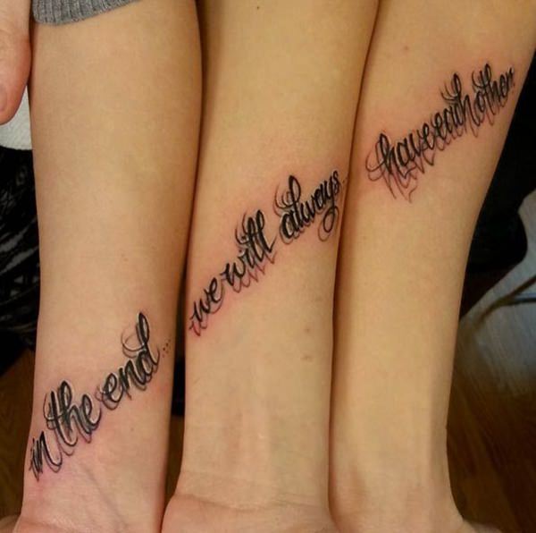Tattoos für Schwestern zusammen