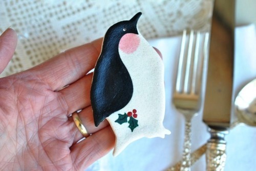 Weihnachtliche Salzteig Ideen penguin