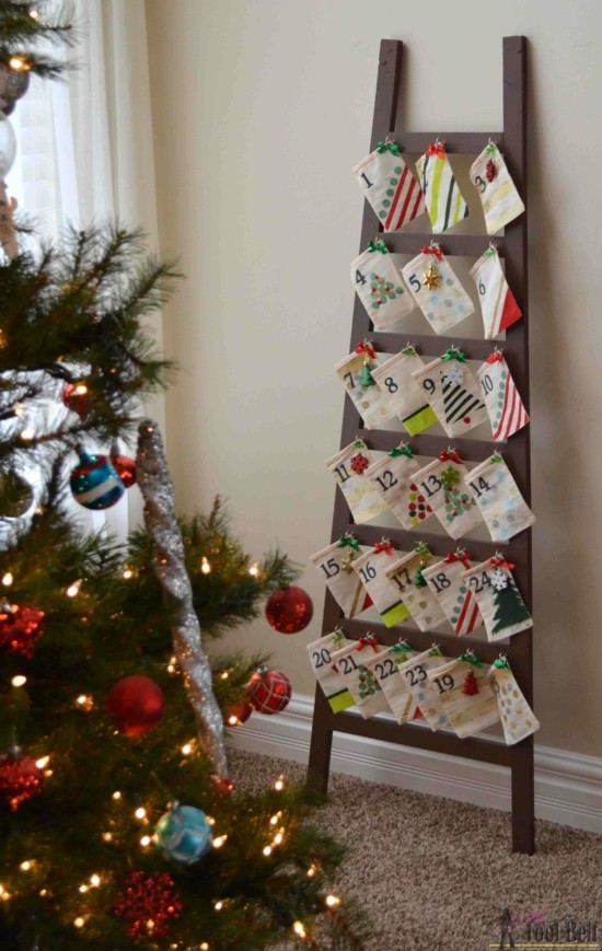 adventskalender selber basteln dekoideen weihnachten