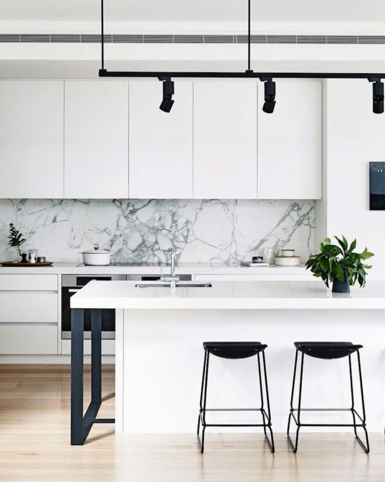 arbeitsplatte küche marmor inneneinrichtung