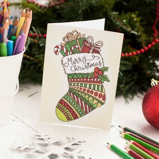 bastelideen weihnachtlich dekorieren weihnachtskarten selber basteln