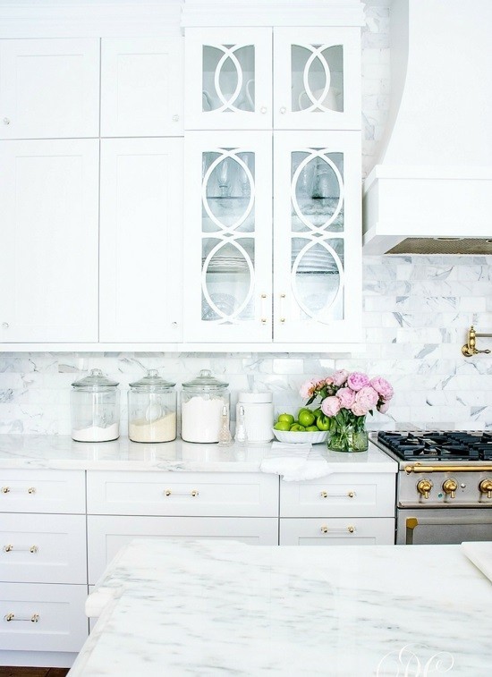 elegante küche marmor inneneinrichtung