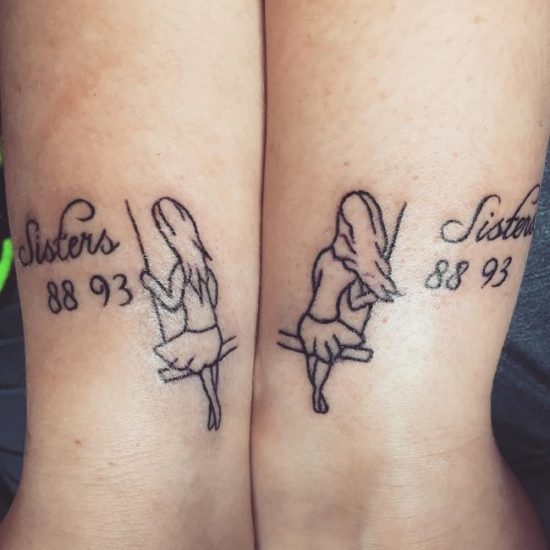 ideen fuer Tattoos für Schwestern