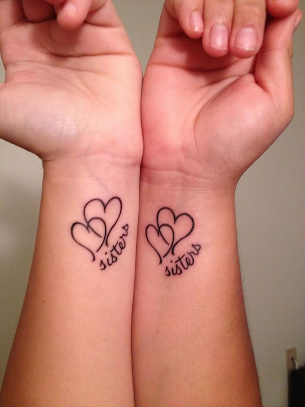 liebe motiv Tattoos für Schwestern