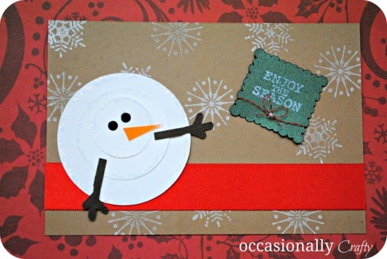 schneemann basteln weihnachtskarten selber basteln
