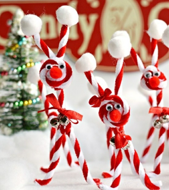 weihnachtlich dekorieren basteln mit pfeifenputzer