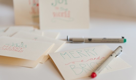 weihnachtlich dekorieren einfache weihnachtskarten selber basteln