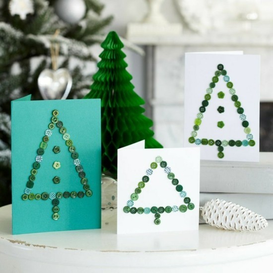 weihnachtlich dekorieren weihnachtskarten selber basteln