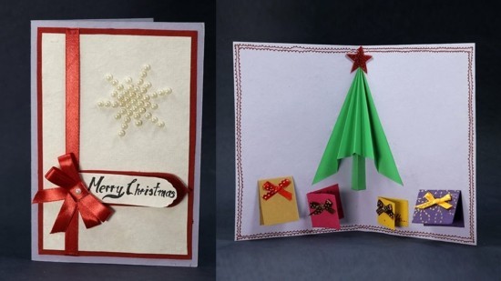 weihnachtsbasteleien coole bastelideen weihnachtskarten selber basteln