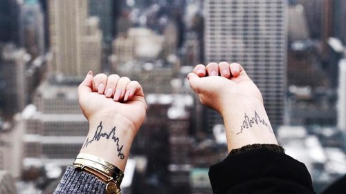Handgelenk Tattoo Ideen stadt sillhouette new york