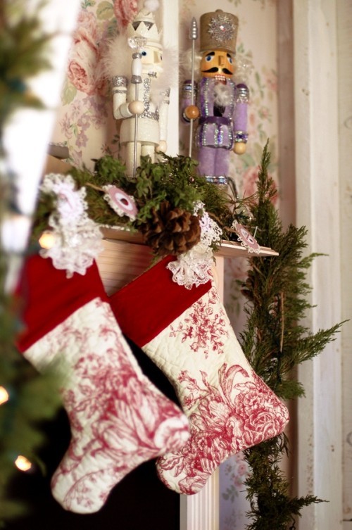 Nikolausstiefel basteln aus alter decke retro deko