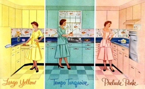 Retro Küche einrichten drei retro farbtöne