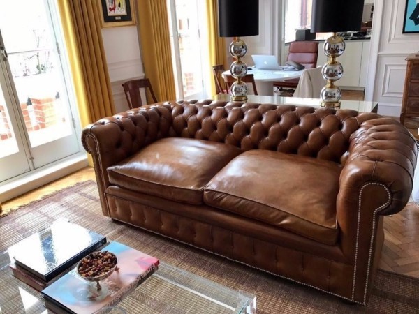 chesterfield sofa braun deko