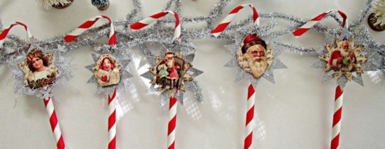 dekoideen weihnachten basteln mit strohhalmen