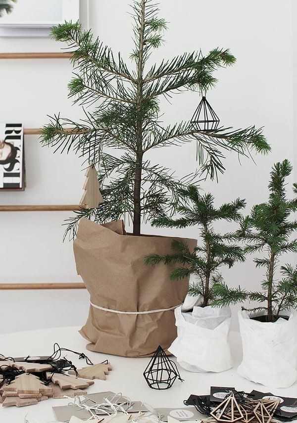 ideen für kleiner minimalistischer weihnachtsbaum