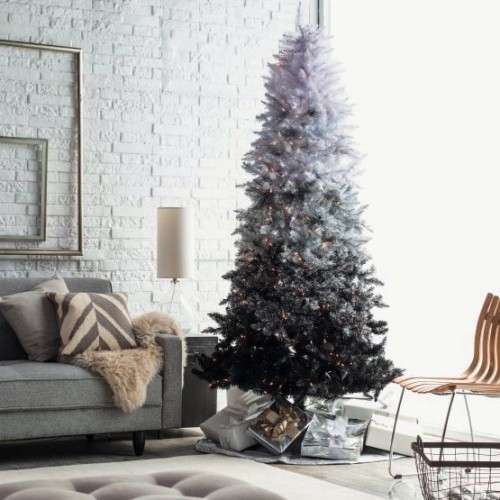 künstlicher Weihnachtsbaum ombre weiß grau