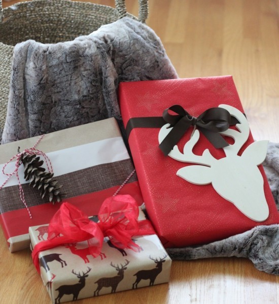 rustikale weihnachtsdeko weihnachtsgeschenke einpacken
