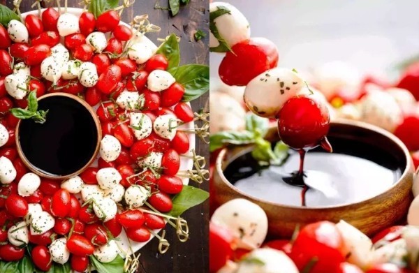 schnelle Fingerfood Rezepte cherrytomaten und mozzarella spieße
