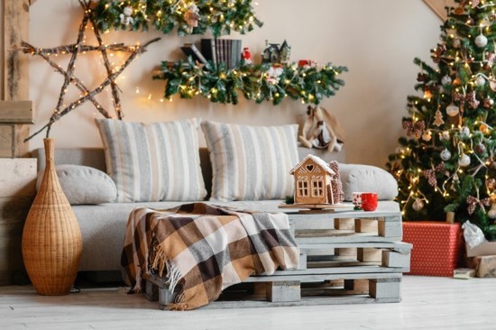 skandinavische weihnachtsdeko dekoideen weihnachten wohnzimmer dekorieren