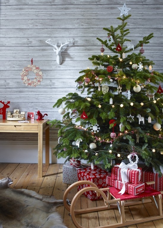 weihnachtsbaum dekorieren skandinavische weihnachtsdeko