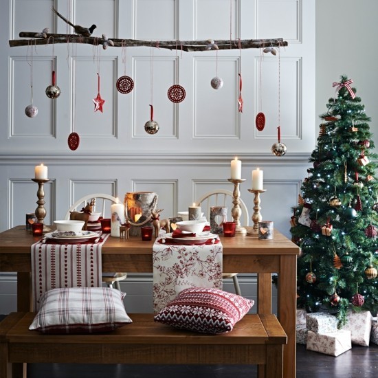 weihnachtstisch dekorieren skandinavische weihnachtsdeko ideen