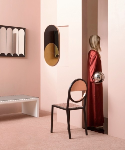 Deko Spiegel Ideen und Tipps verschiedene spiegelformen postmodern in rose gold