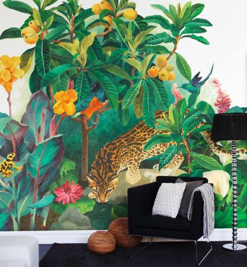 Ideen für Wandbilder XXL – Die Tapeten der Zukunft regenwald panther wohnzimmer