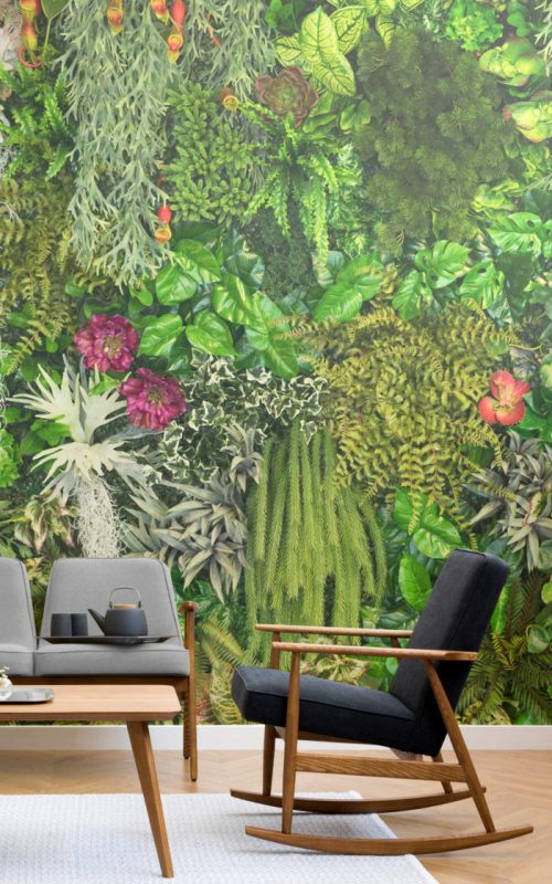 Ideen für Wandbilder XXL – Die Tapeten der Zukunft sukkulente hängender garten wohnzimmer